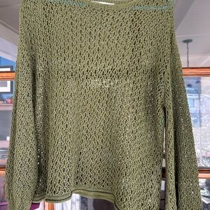 Zara Khaki Green Women's Knit Sweater